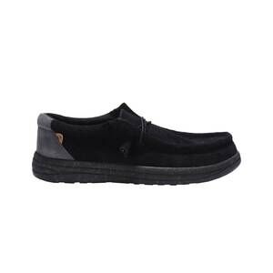 NEW LAMO men's paul canvas deck shoes in black corduroy